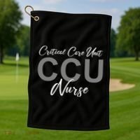 CCU Nurse Critical Care Unit Nursing Golf Towel thumb 1