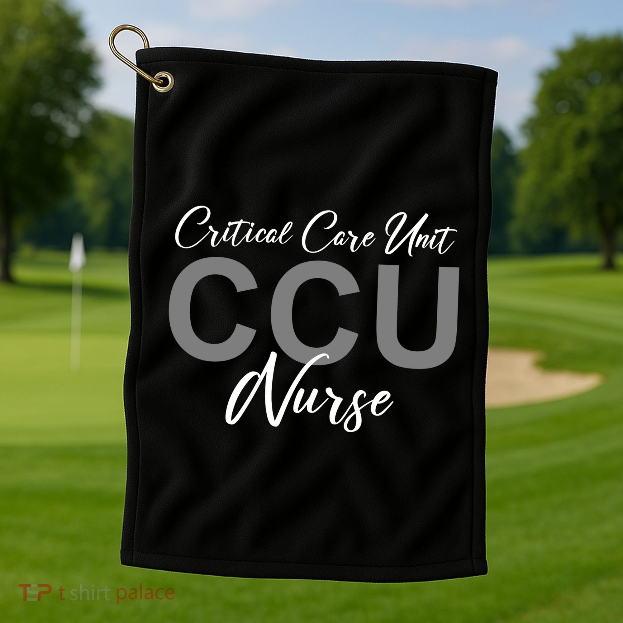 CCU Nurse Critical Care Unit Nursing Golf Towel