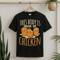 Chicken Nuggets Chicken Chicken Fast Food Funny Saying T-Shirt thumb 2