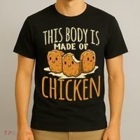 Chicken Nuggets Chicken Chicken Fast Food Funny Saying T-Shirt thumb 3