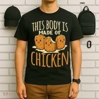 Chicken Nuggets Chicken Chicken Fast Food Funny Saying T-Shirt thumb 6