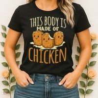 Chicken Nuggets Chicken Chicken Fast Food Funny Saying Women's T-Shirt thumb 2