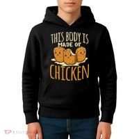 Chicken Nuggets Chicken Chicken Fast Food Funny Saying Kids Hoodie thumb 4
