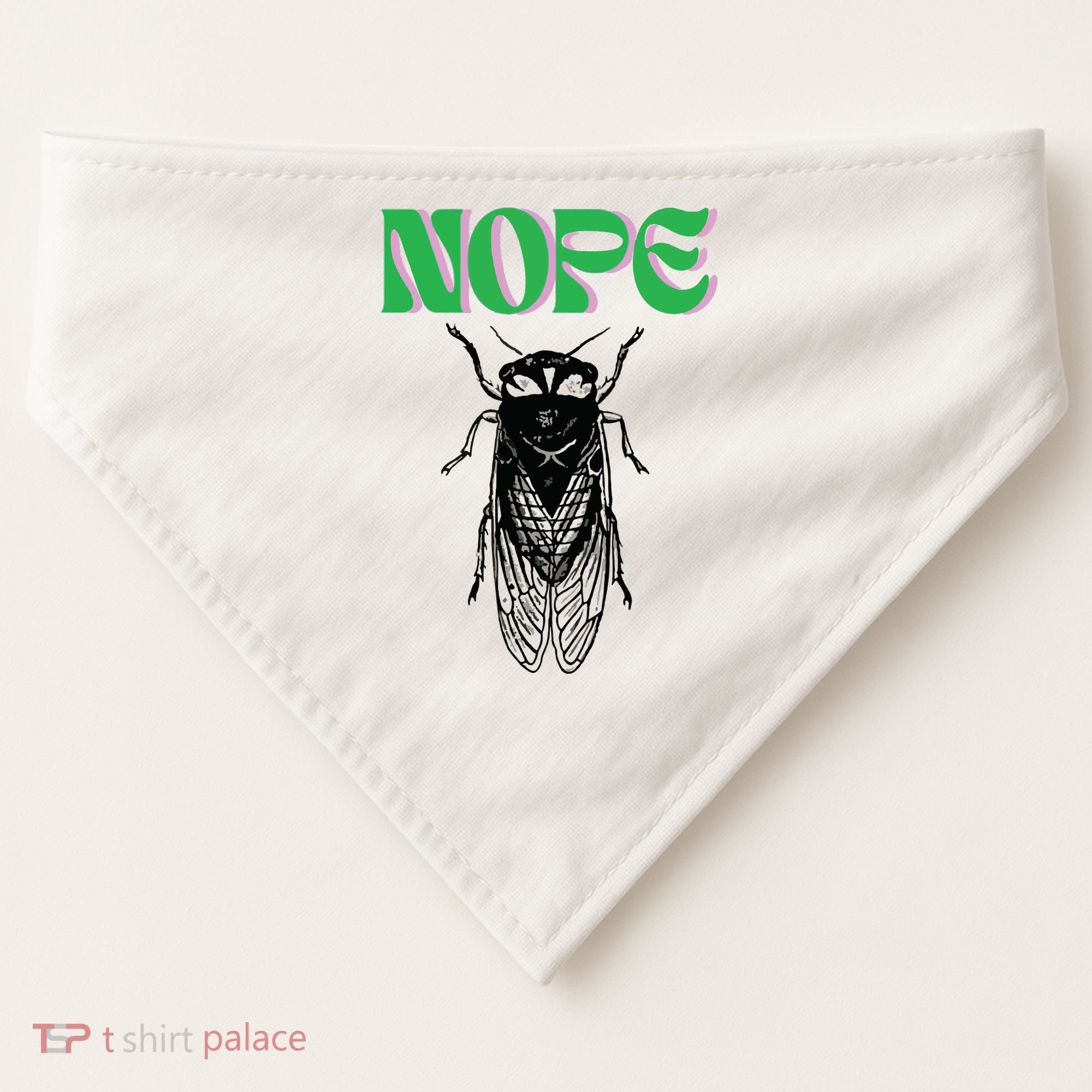Cicada Nope USA-Made Doggie Bandana