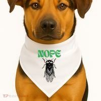 Cicada Nope USA-Made Doggie Bandana thumb 1