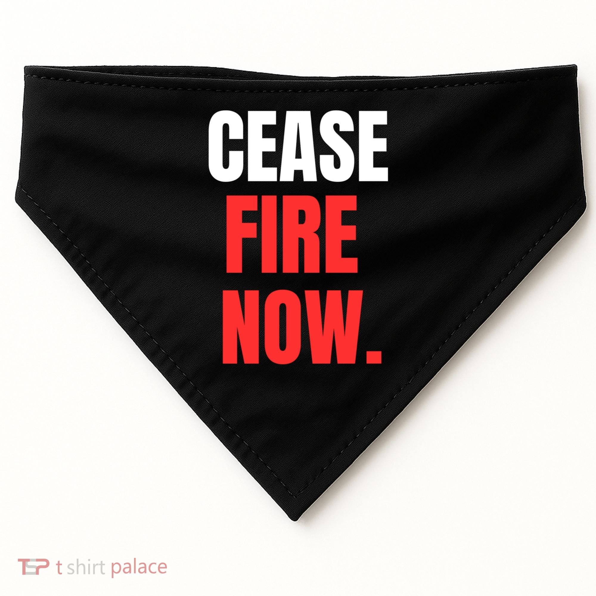 Ceasefire Now USA-Made Doggie Bandana