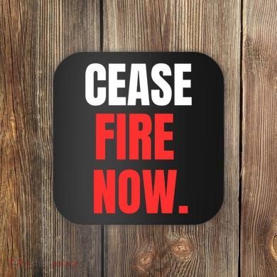 Ceasefire Now Coaster