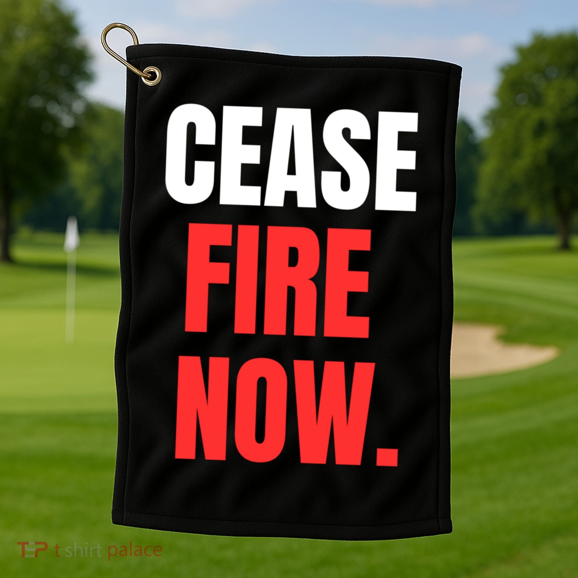 Ceasefire Now Golf Towel