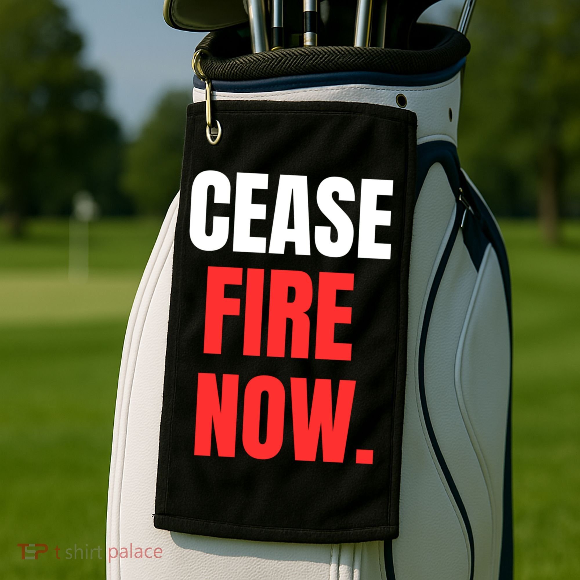 Ceasefire Now Golf Towel