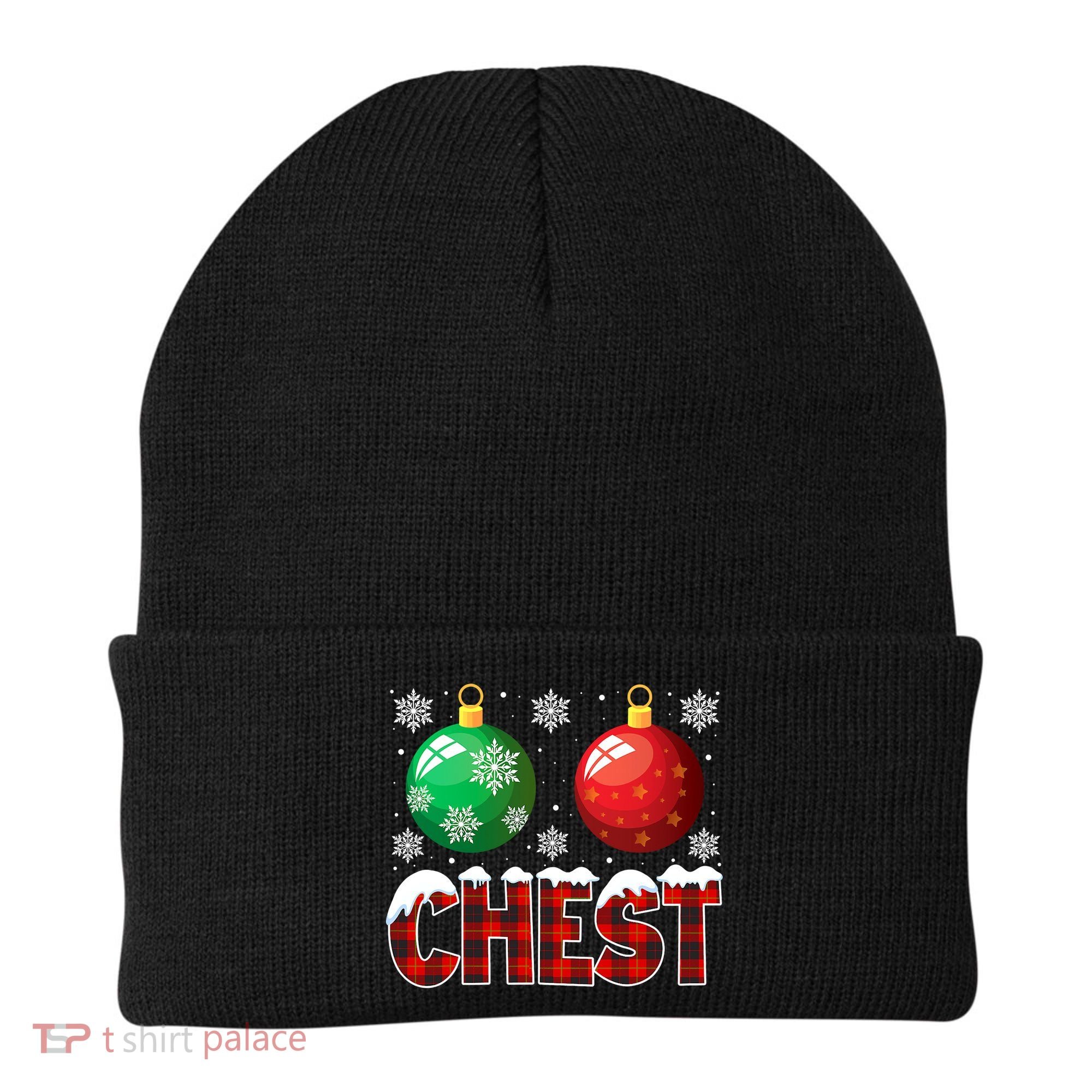 Chest Nuts Christmas Funny Matching Couple Chestnuts Beanie