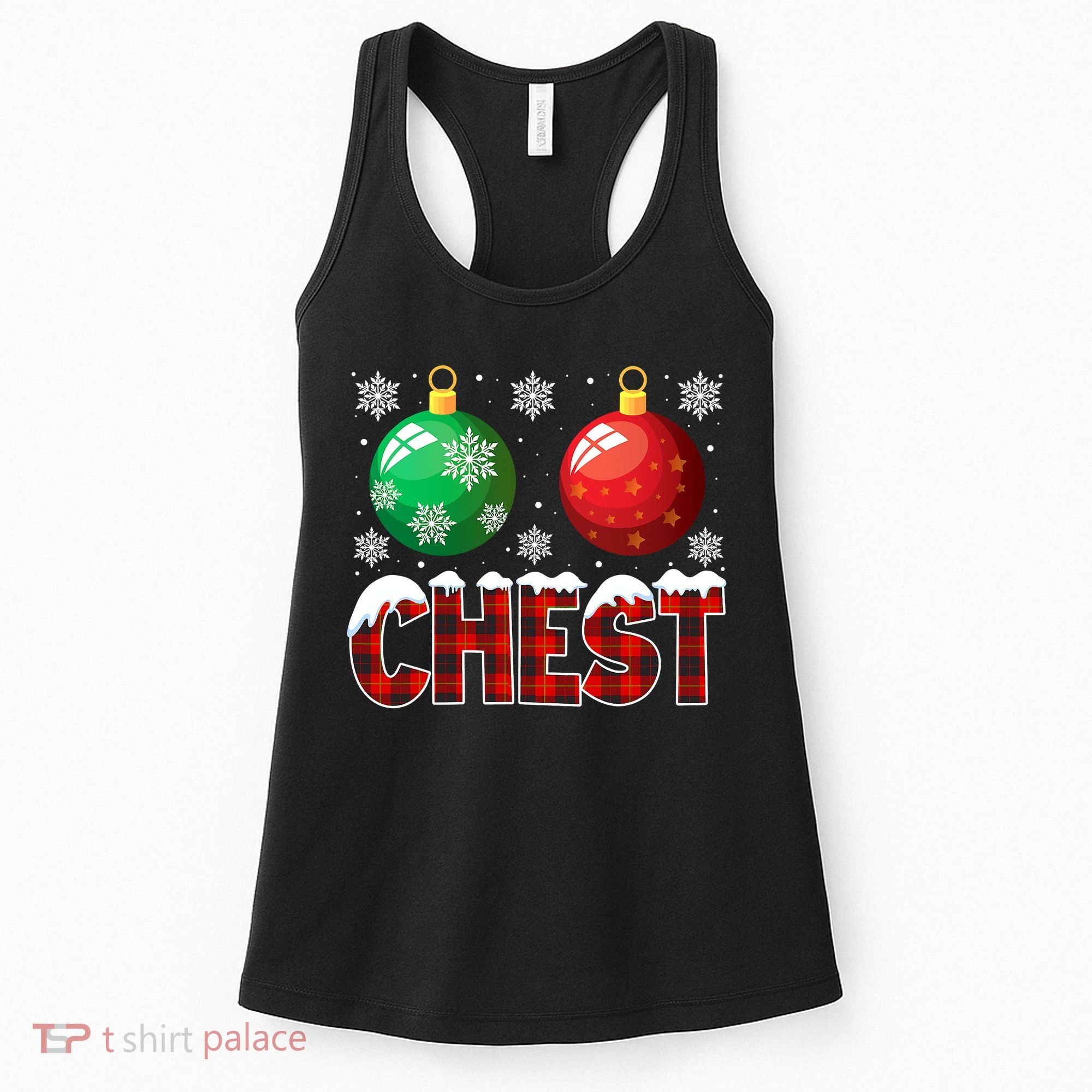 Chest Nuts Christmas Funny Matching Couple Chestnuts Women's Tank Top