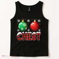 Chest Nuts Christmas Funny Matching Couple Chestnuts Tank Top thumb 2