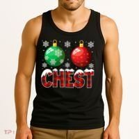Chest Nuts Christmas Funny Matching Couple Chestnuts Tank Top thumb 3