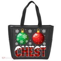 Chest Nuts Christmas Funny Matching Couple Chestnuts Tote Bag thumb 0