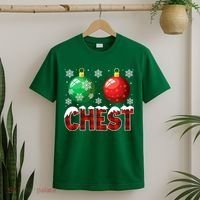 Chest Nuts Christmas Funny Matching Couple Chestnuts T-Shirt thumb 2