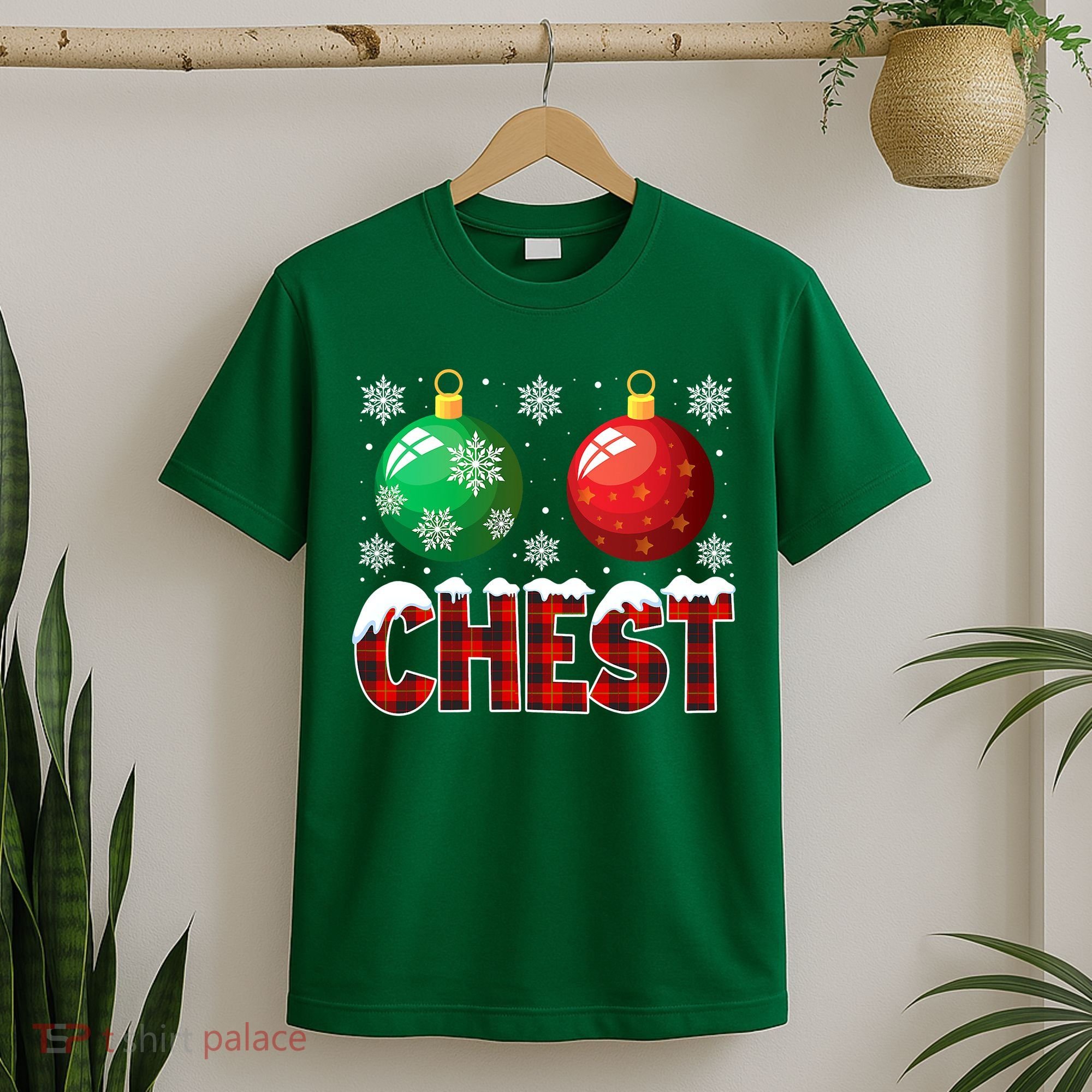 Chest Nuts Christmas Funny Matching Couple Chestnuts T-Shirt