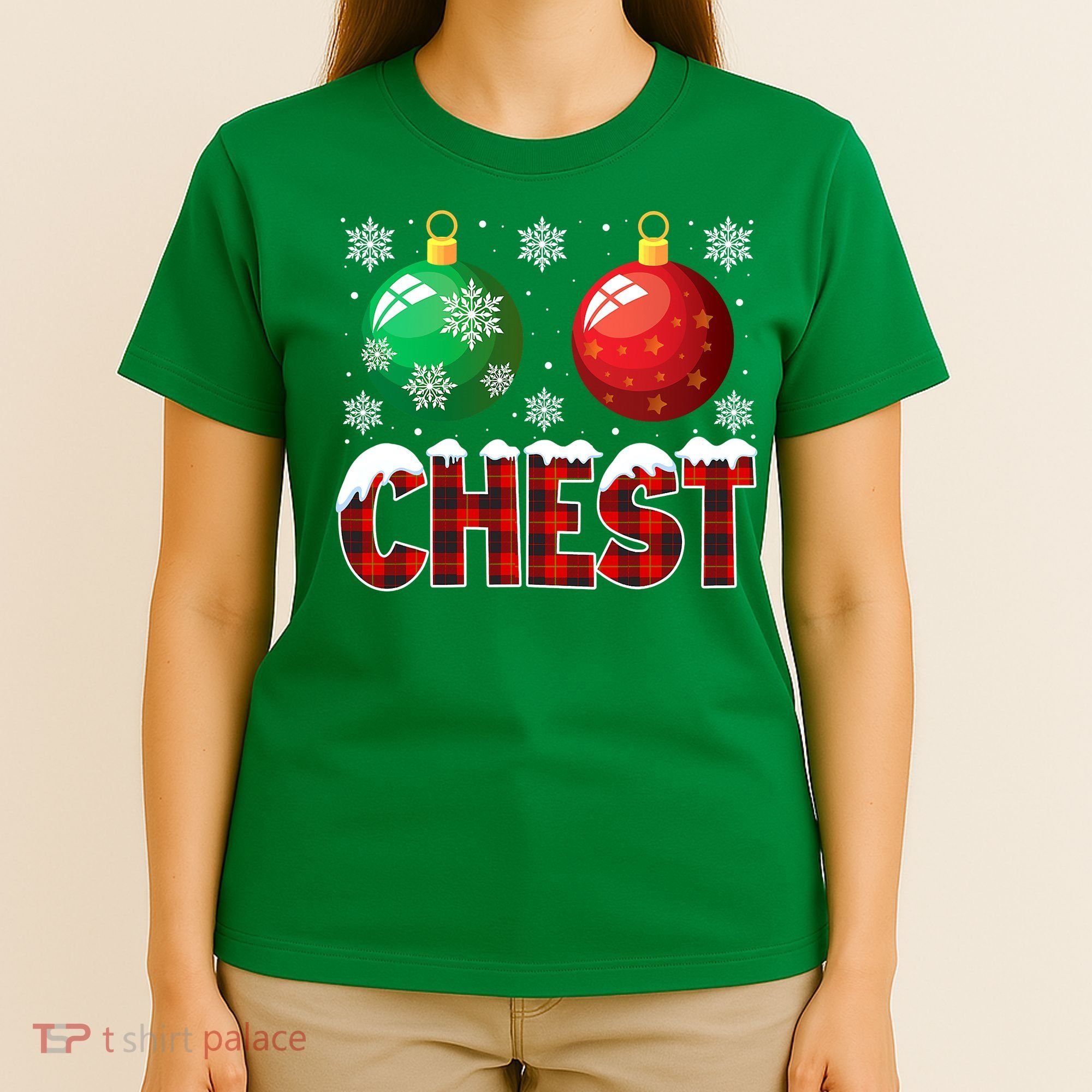 Chest Nuts Christmas Funny Matching Couple Chestnuts T-Shirt