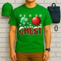 Chest Nuts Christmas Funny Matching Couple Chestnuts T-Shirt thumb 6
