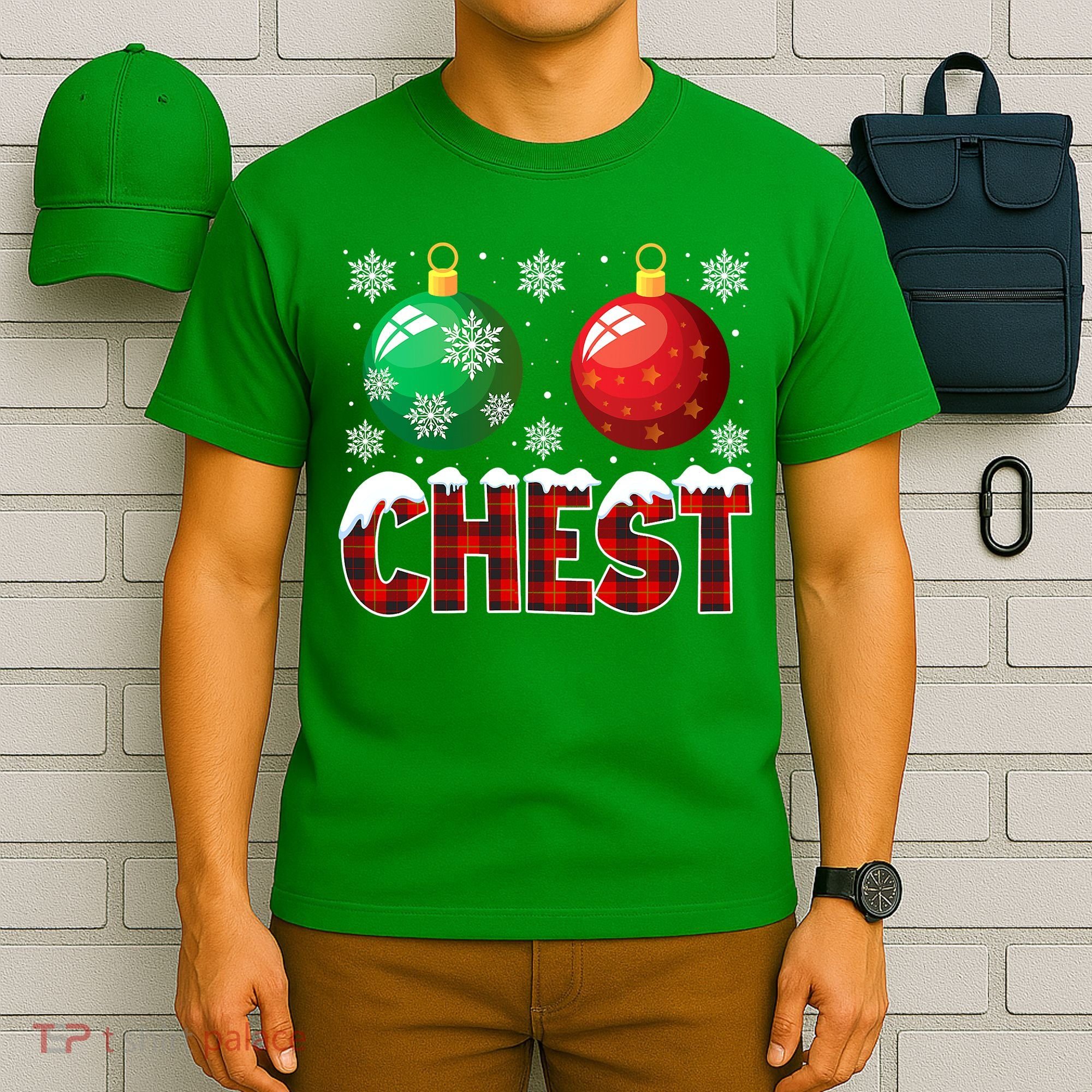 Chest Nuts Christmas Funny Matching Couple Chestnuts T-Shirt