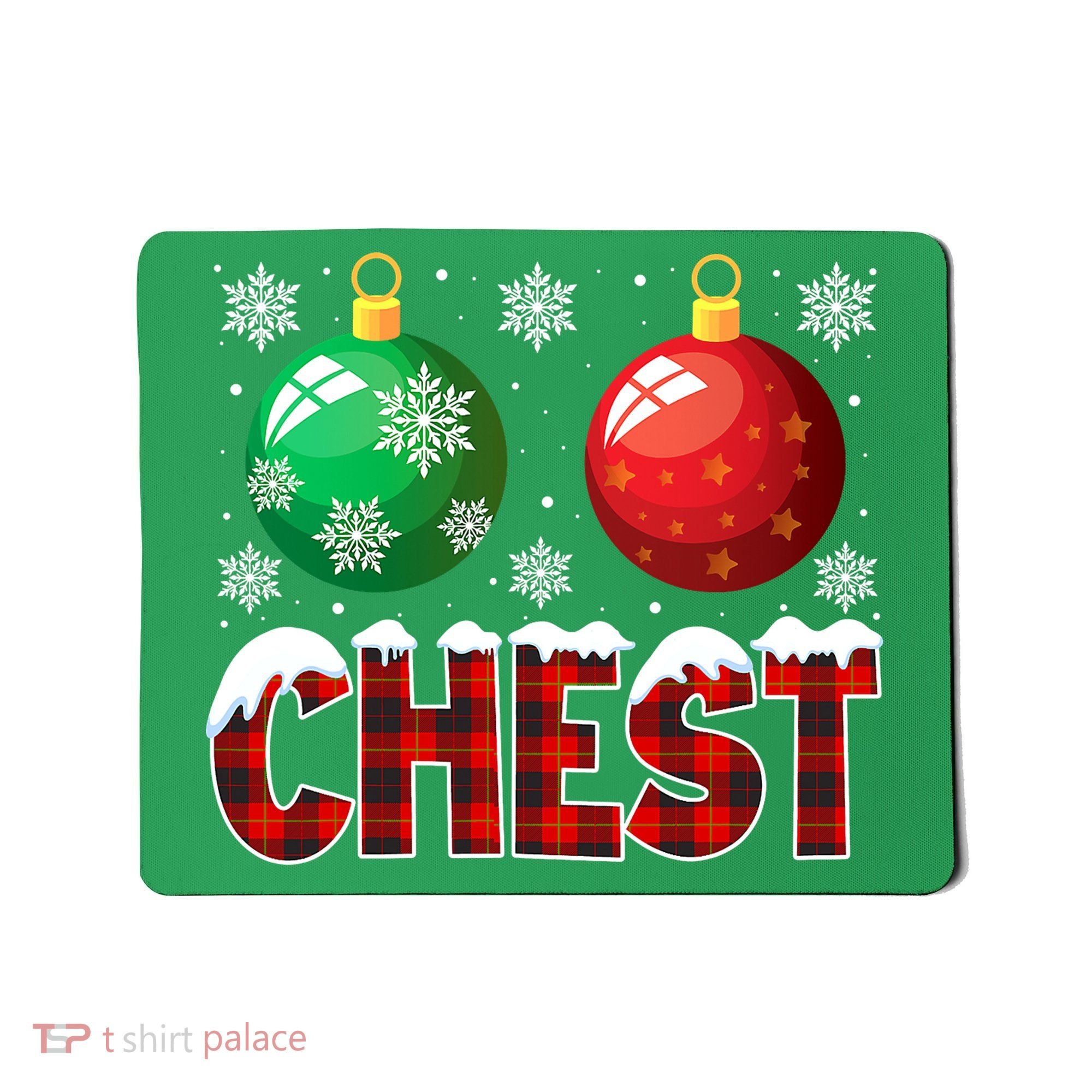 Chest Nuts Christmas Funny Matching Couple Chestnuts Mousepad
