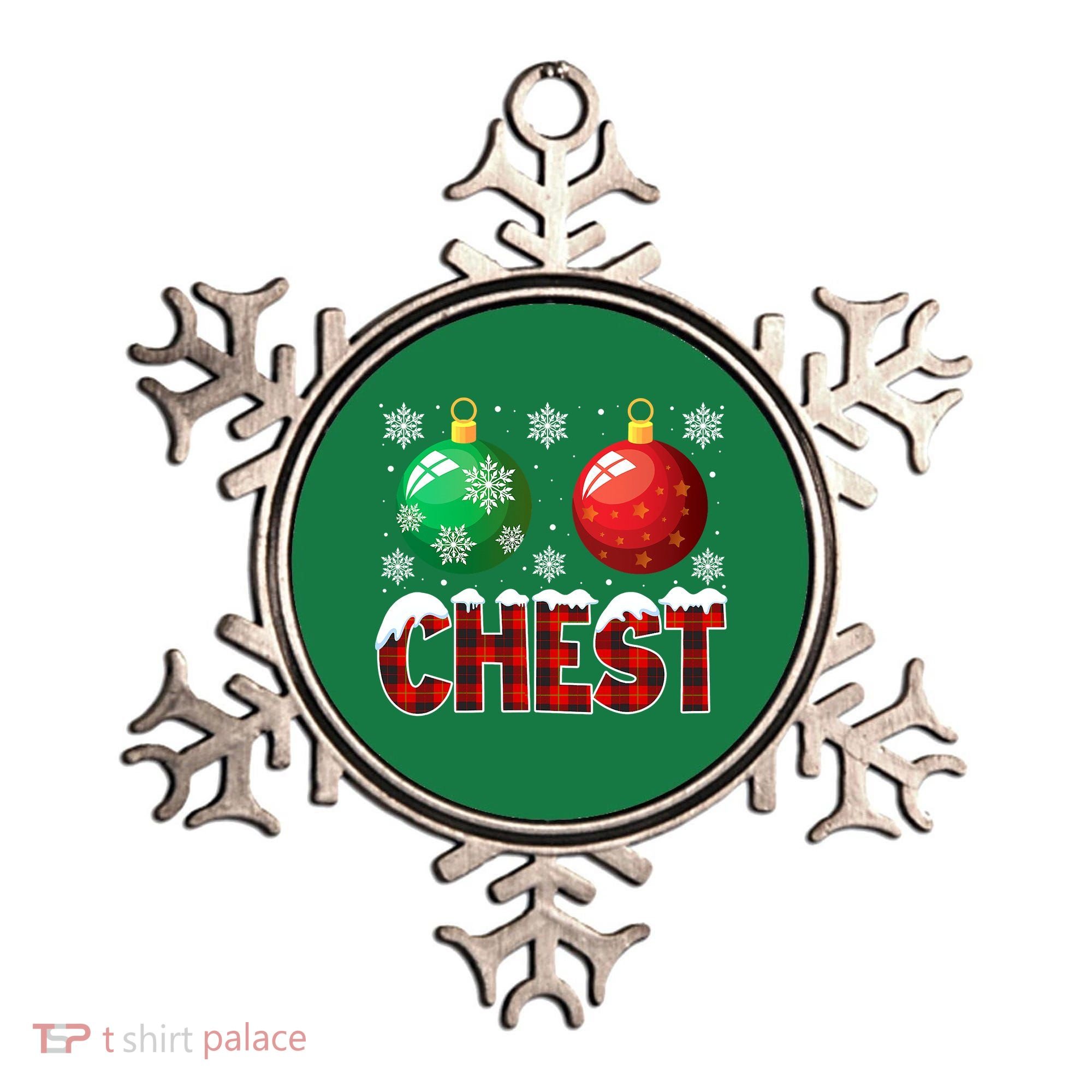 Chest Nuts Christmas Funny Matching Couple Chestnuts Ornament