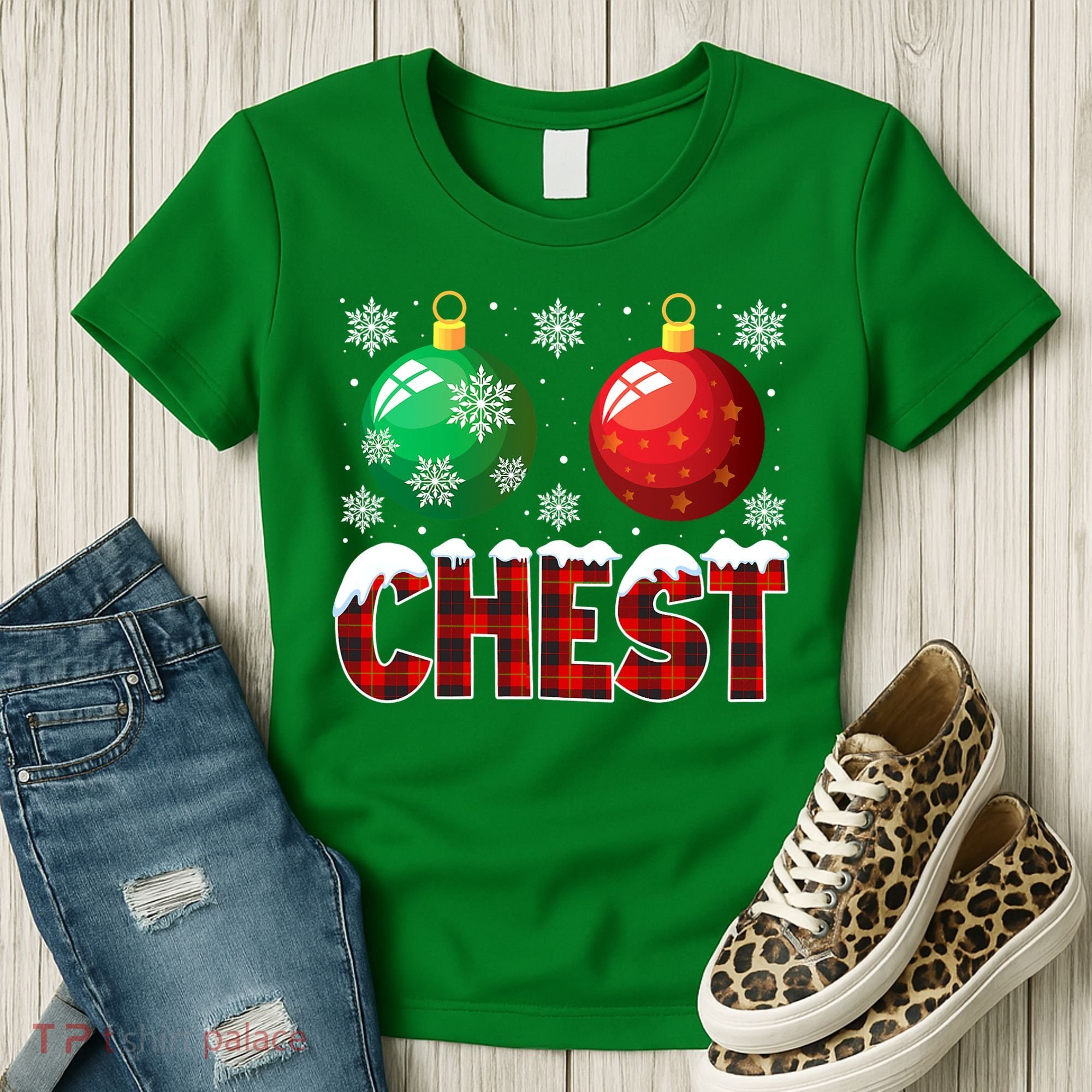 Chest Nuts Christmas Funny Matching Couple Chestnuts Women's T-Shirt