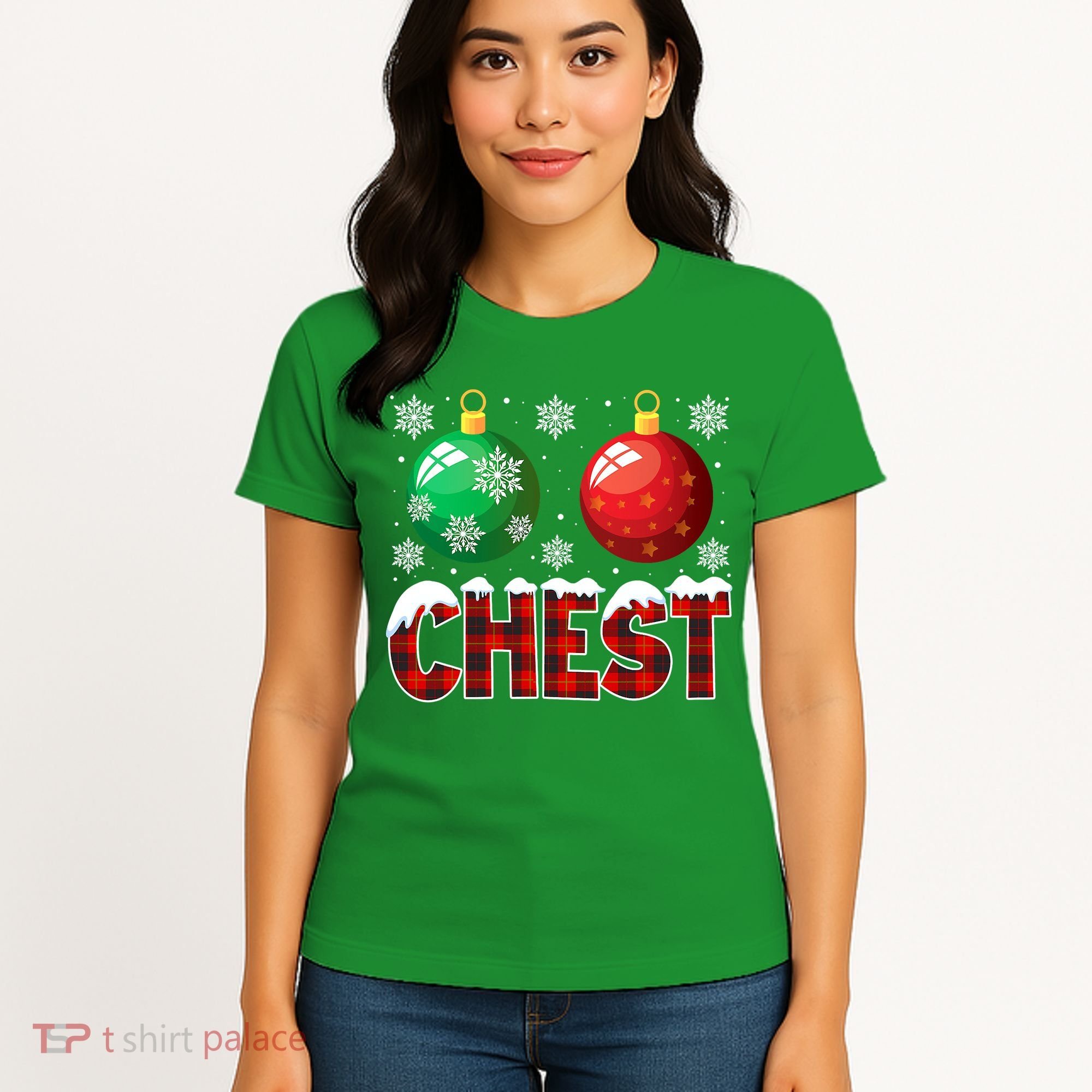 Chest Nuts Christmas Funny Matching Couple Chestnuts Women's T-Shirt