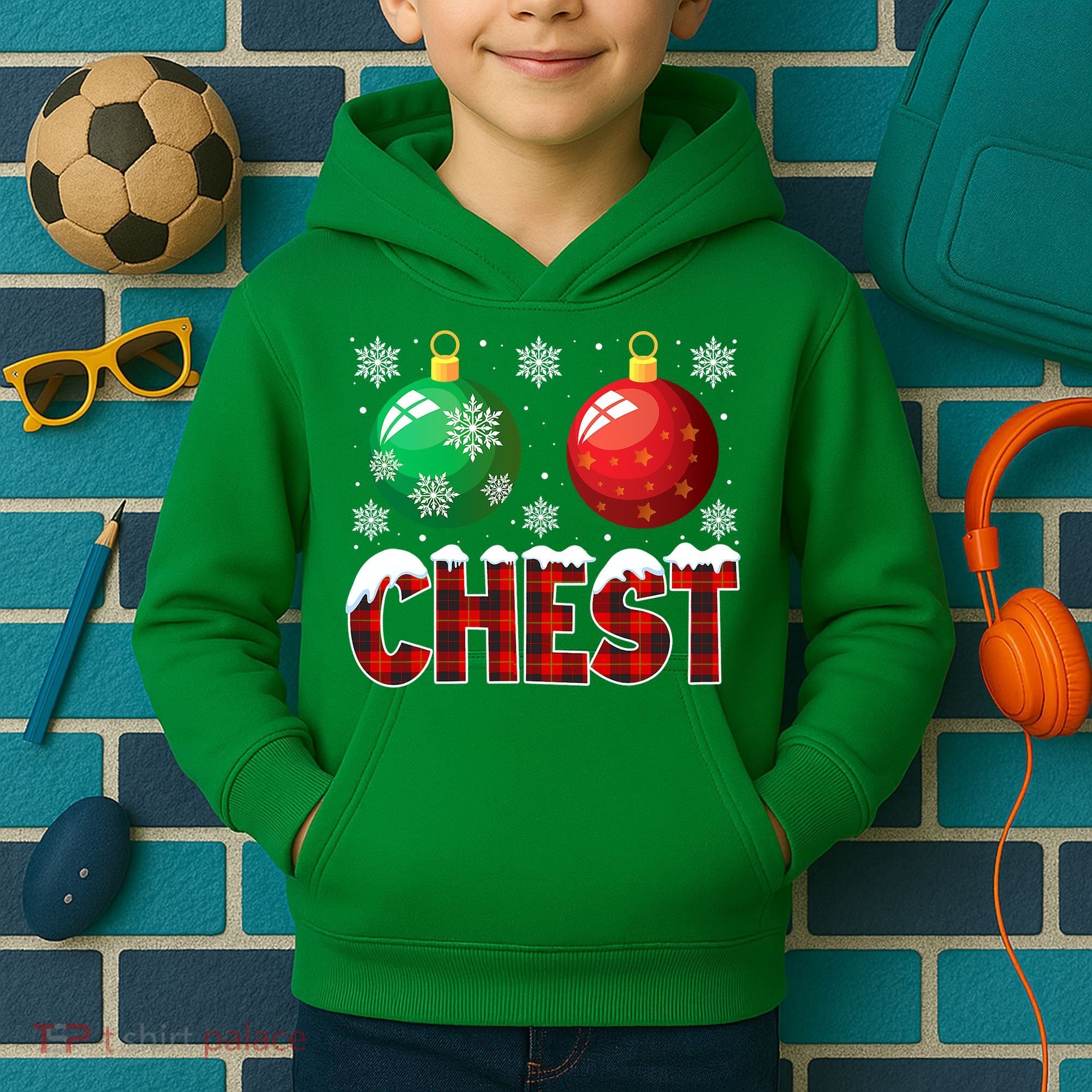 Chest Nuts Christmas Funny Matching Couple Chestnuts Kids Hoodie
