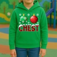 Chest Nuts Christmas Funny Matching Couple Chestnuts Kids Hoodie thumb 3