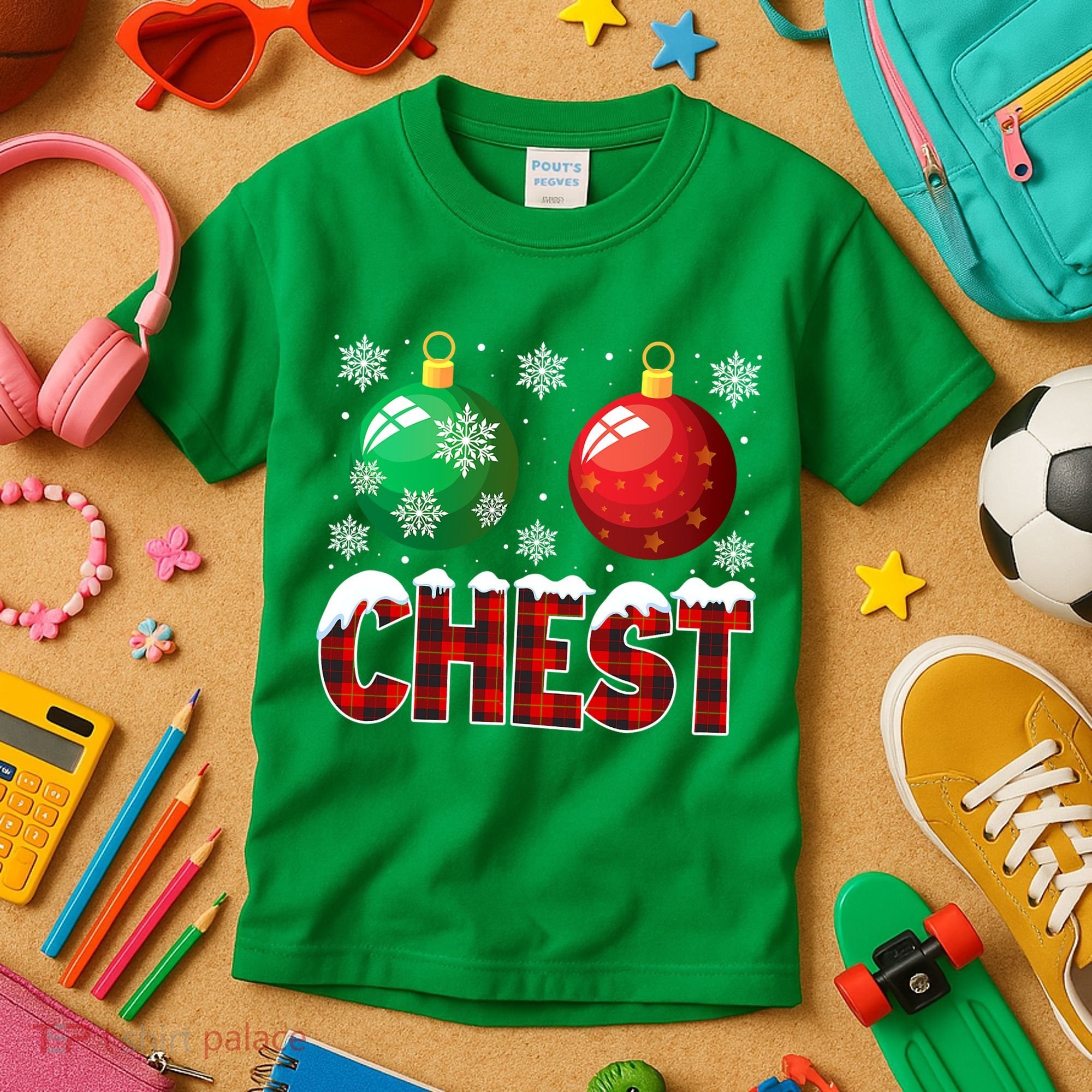 Chest Nuts Christmas Funny Matching Couple Chestnuts Kids T-Shirt