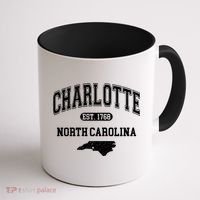 Charlotte North Carolina Est. 1768 Varsity Coffee Mug thumb 1