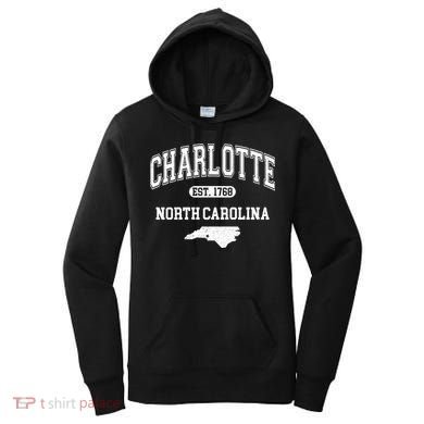 Charlotte North Carolina Est. 1768 Varsity Women's Hoodie