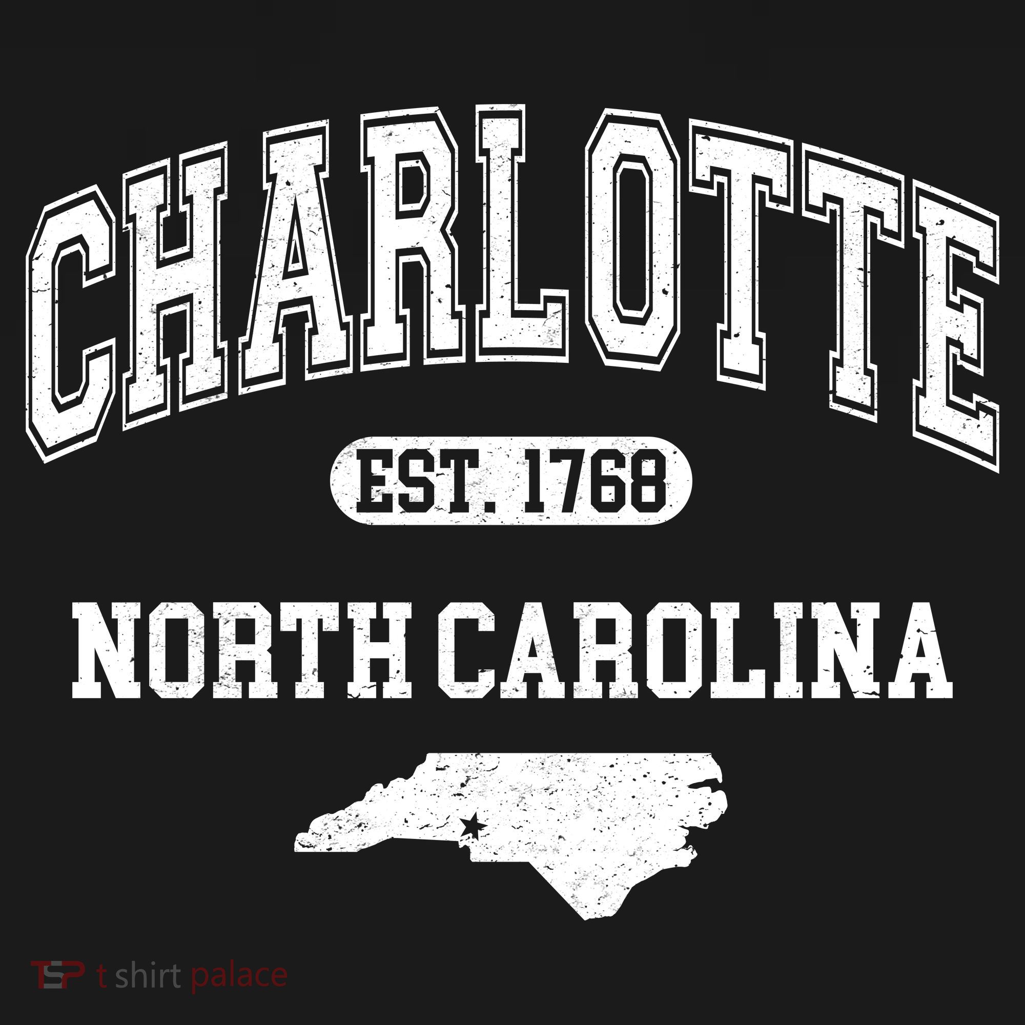 Charlotte North Carolina Est. 1768 Varsity Women's Hoodie