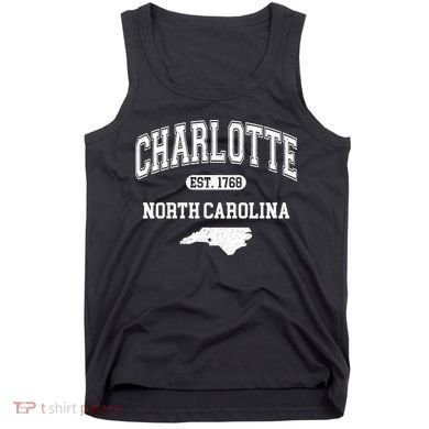 Charlotte North Carolina Est. 1768 Varsity Tank Top
