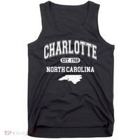 Charlotte North Carolina Est. 1768 Varsity Tank Top thumb 0