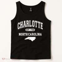 Charlotte North Carolina Est. 1768 Varsity Tank Top thumb 2