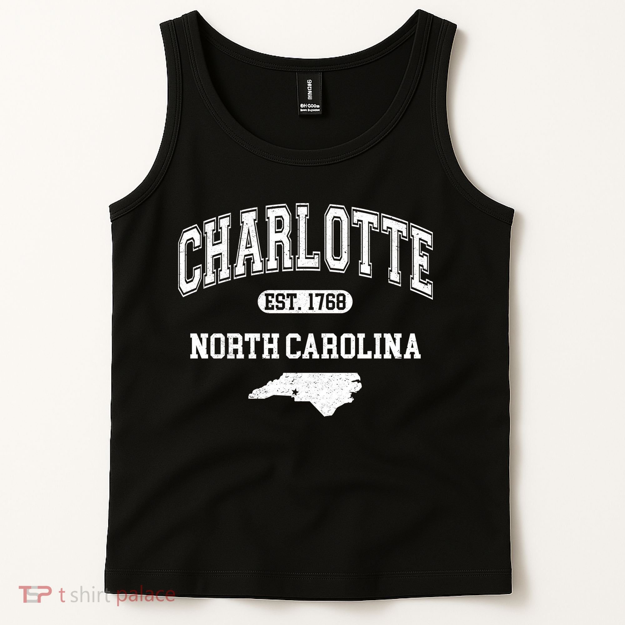 Charlotte North Carolina Est. 1768 Varsity Tank Top