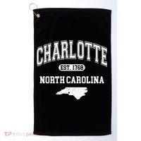 Charlotte North Carolina Est. 1768 Varsity Golf Towel thumb 0