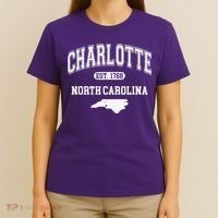 Charlotte North Carolina Est. 1768 Varsity T-Shirt thumb 4