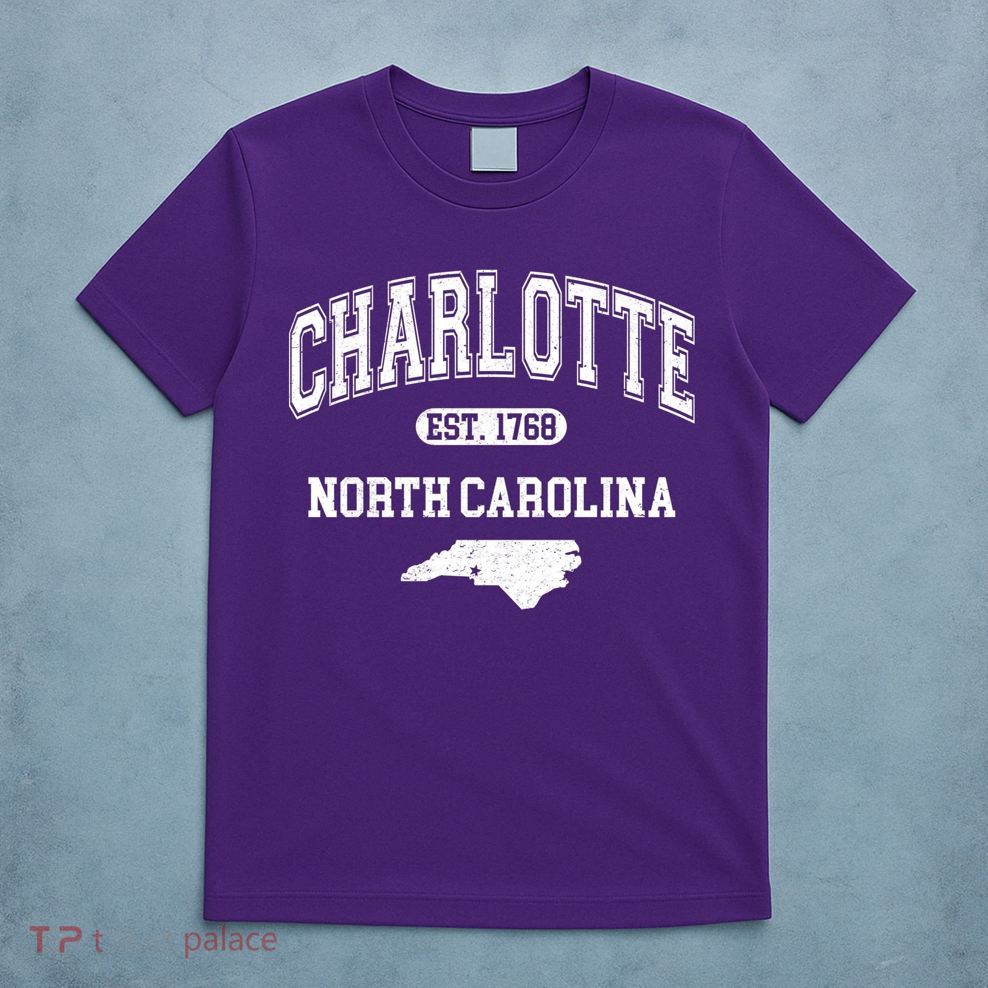 Charlotte North Carolina Est. 1768 Varsity T-Shirt