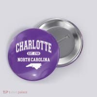 Charlotte North Carolina Est. 1768 Varsity Button thumb 0