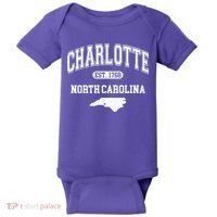 Charlotte North Carolina Est. 1768 Varsity Baby Bodysuit thumb 0