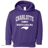 Charlotte North Carolina Est. 1768 Varsity Toddler Hoodie thumb 0