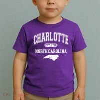 Charlotte North Carolina Est. 1768 Varsity Toddler T-Shirt thumb 2