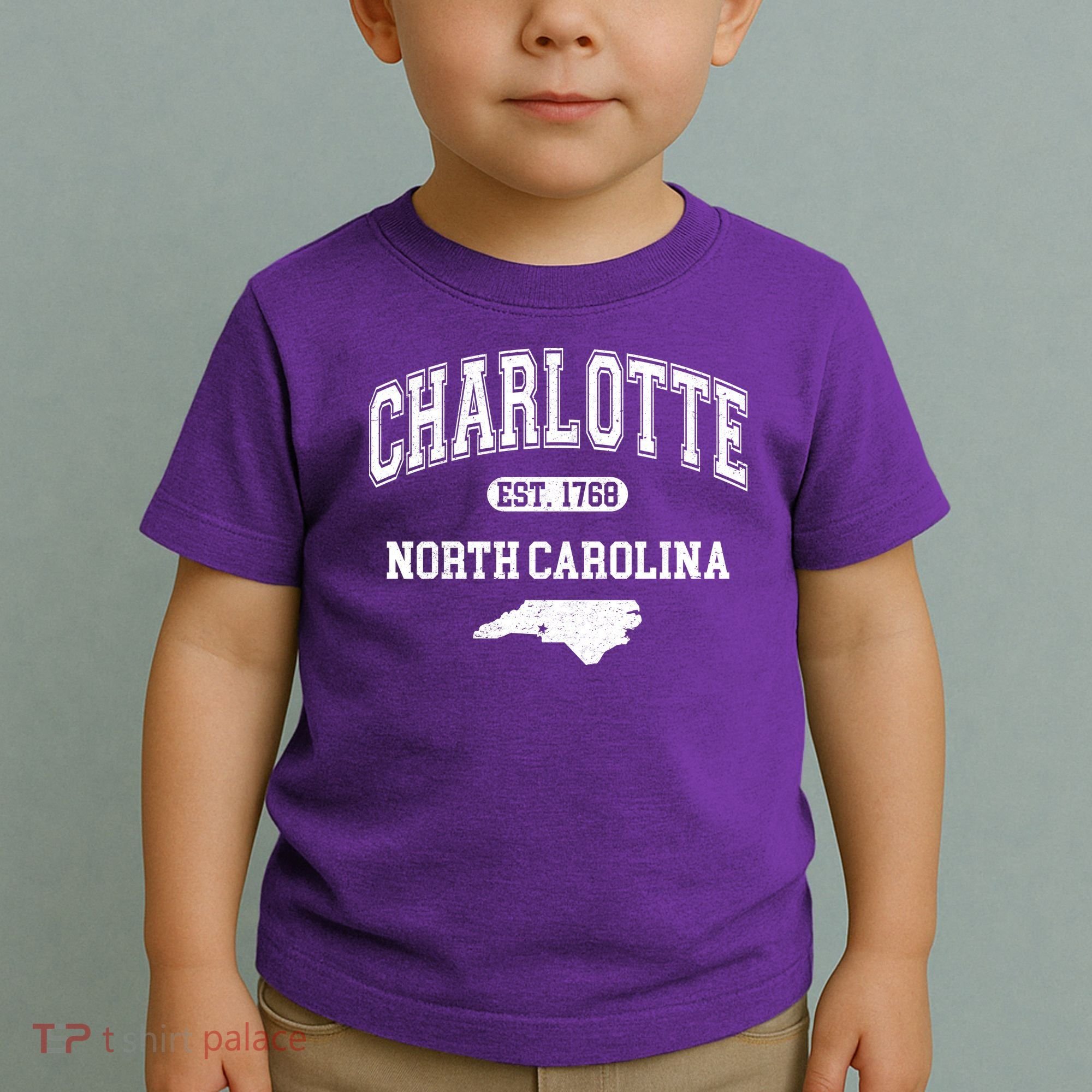 Charlotte North Carolina Est. 1768 Varsity Toddler T-Shirt