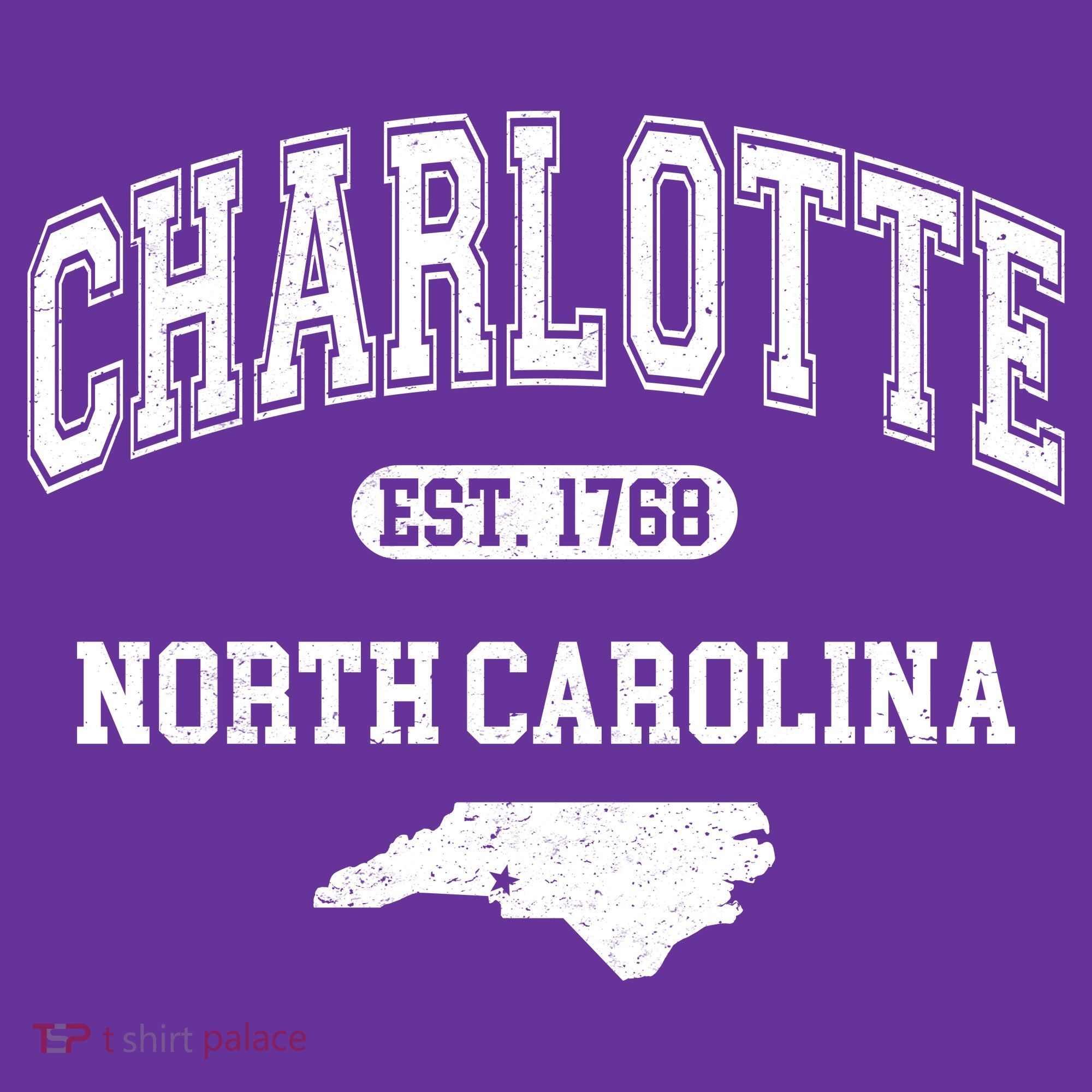 Charlotte North Carolina Est. 1768 Varsity Toddler T-Shirt