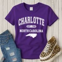 Charlotte North Carolina Est. 1768 Varsity Women's T-Shirt thumb 3