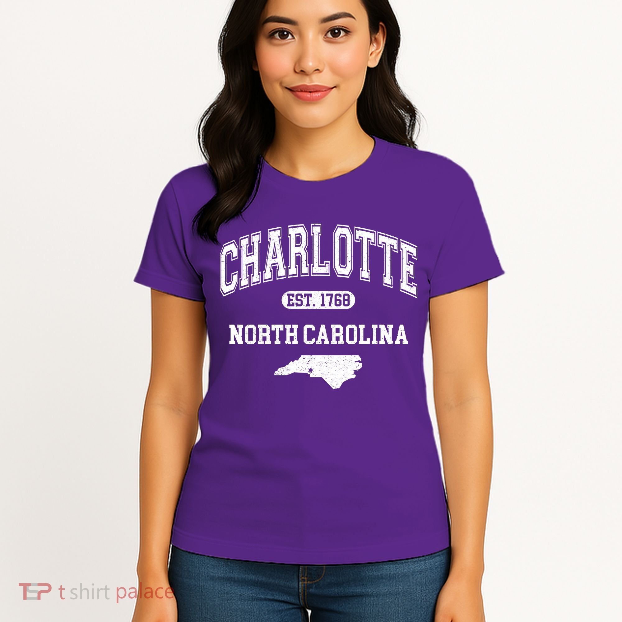 Charlotte North Carolina Est. 1768 Varsity Women's T-Shirt