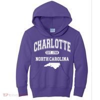 Charlotte North Carolina Est. 1768 Varsity Kids Hoodie thumb 0