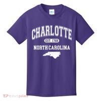 Charlotte North Carolina Est. 1768 Varsity Kids T-Shirt thumb 0